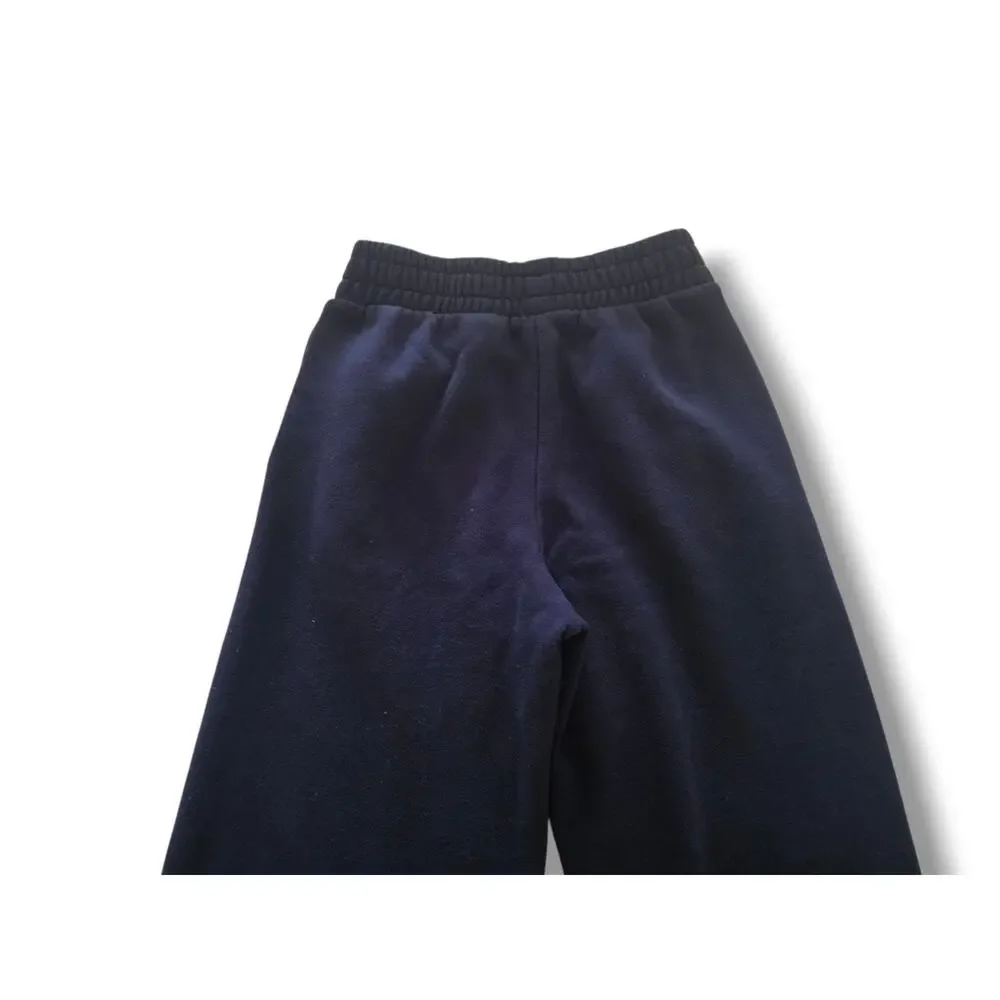 Gap Kids Girls 12 Navy Rainbow Graphic Wide Leg Fleece Sweatpant Lounge